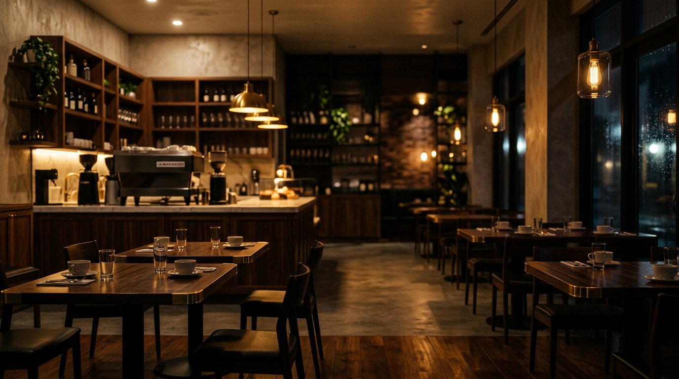 A premium café interior